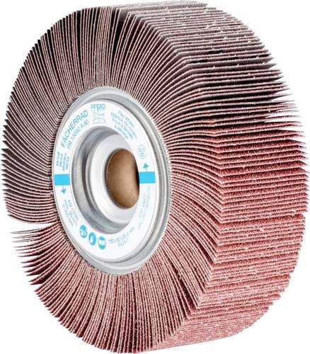 PFERD Lamellenschleifrad FR A60 für universelle Anwendung, Durchmesser: 150 mm, Breite: 50 mm, Bohrung: 25,4 mm, Farbe: Braun - Bild 1