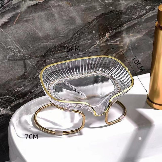 Bestbags Seifenschale mit Abfluss für Badezimmer und Dusche, grün transparent - Bild 1