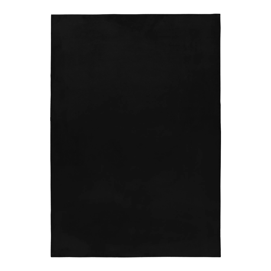 Ayyildiz Kurzflorteppich Pouffy in Schwarz mit Felloptik, B/L: 140 x 200 cm - Bild 2