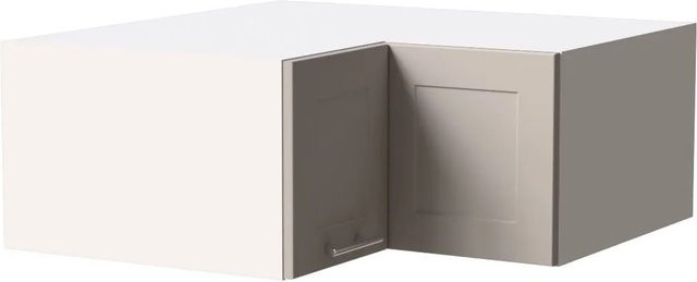 Feldmann-Wohnen Eckaufsatzschrank Oslo Küchenschrank mit Soft-Close-Türen in Weiß und Kaschmir Matt, B/T/H: 90 x 36 x 90 cm - Bild 1