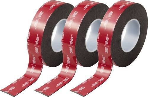 3M VHB 5952F/193 Doppelseitiges Klebeband Schwarz Breite: 19 mm, Länge: 3 m, 3er Pack - Bild 1