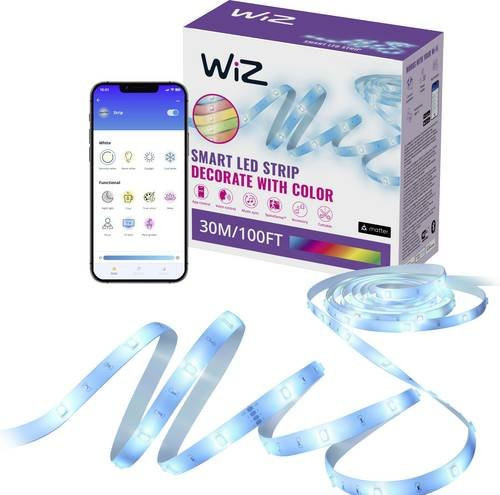 WiZ LED-Streifen RGB Multicolour, 30m, dimmbar und selbstklebend - Bild 1