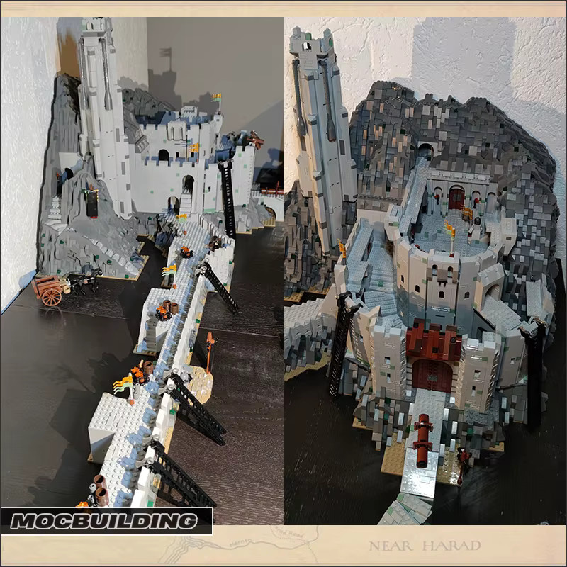 MOCBUILDING Bausteine Set UCS Helm Deep MOC Burg Modell aus Kunststoff in Grau - Bild 2
