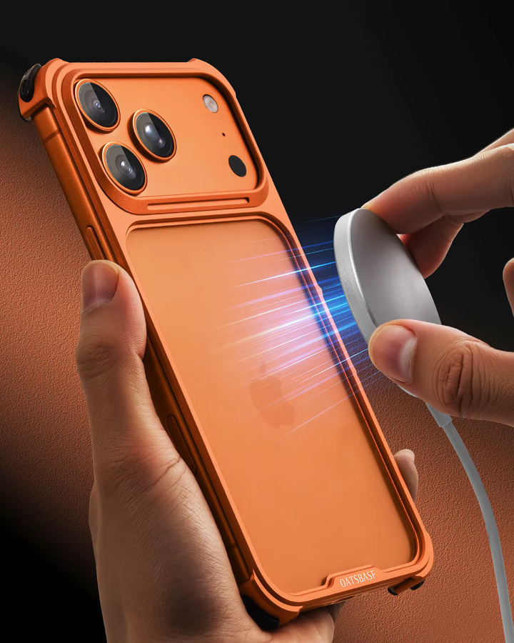 Oatsbasf Slim Handyhülle für iPhone 17 Pro und iPhone 17 Pro Max in Orange, stoßfeste Schutzhülle mit Originalgefühl - Bild 3