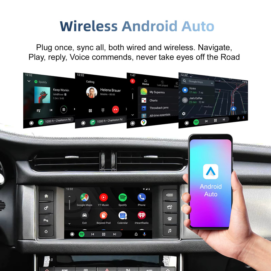 LEXXSON Drahtlose CarPlay und Android Auto Retrofit Kit Box für Jaguar XE XFL F-Typ F-Pace mit Wi-Fi und Bluetooth zur Upgrade der OEM Bildschirm Schnittstelle - Bild 5