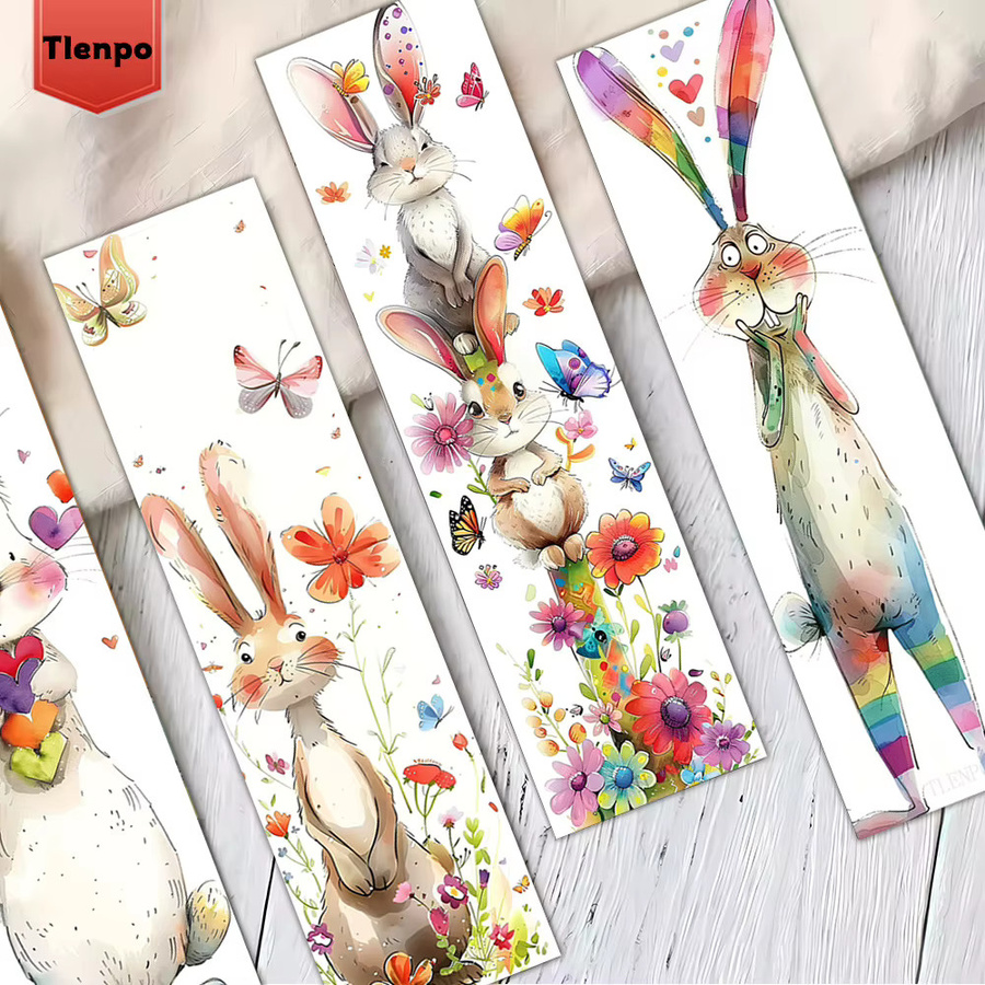 32 Stück Lesezeichen mit Hasenmotiv in Multicolor aus Papier - Bild 2