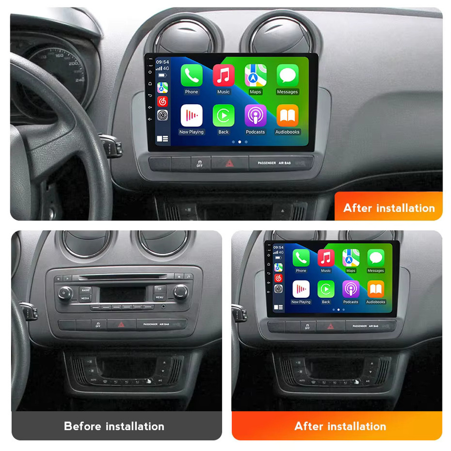 MEKEDE Android 14 Autoradio für Seat Ibiza MK4 6J 2008–2015 mit CarPlay, Android Auto, GPS und WIFI in Schwarz - Bild 2