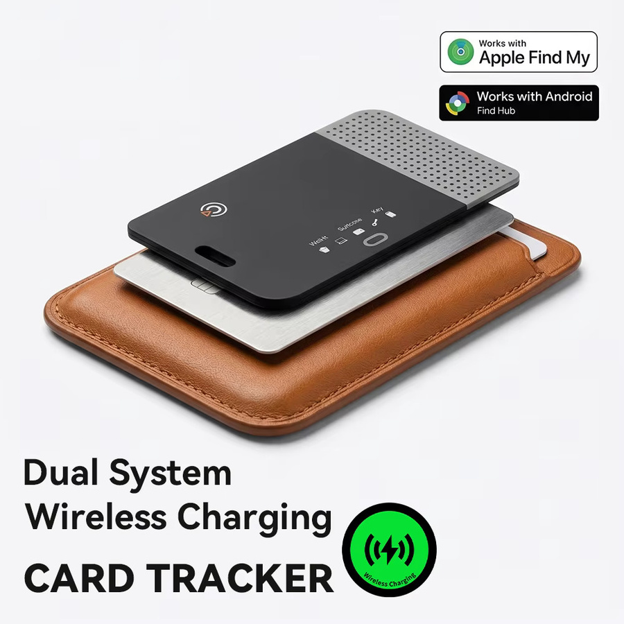 Vivilife Ultra-Slim Wallet Tracker Black – Kabelloses Lade-Gerät mit Ortungsfunktion für Google Find Hub und Apple Find Hub als Smart Tag zur Verlustprävention - Bild 2
