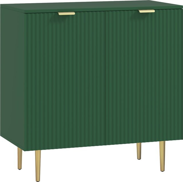 HOMCOM Küchenbuffet Aufbewahrungsmöbel in Olivgrün mit 2 Türen und verstellbarem Regal, B/T/H: 80 x 40 x 80 cm - Bild 1