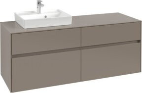 V&B Waschtischunterschrank Collaro in Soft Green mit Waschbecken links, B/T/H: 140 x 54,8 x 50 cm - Bild 1