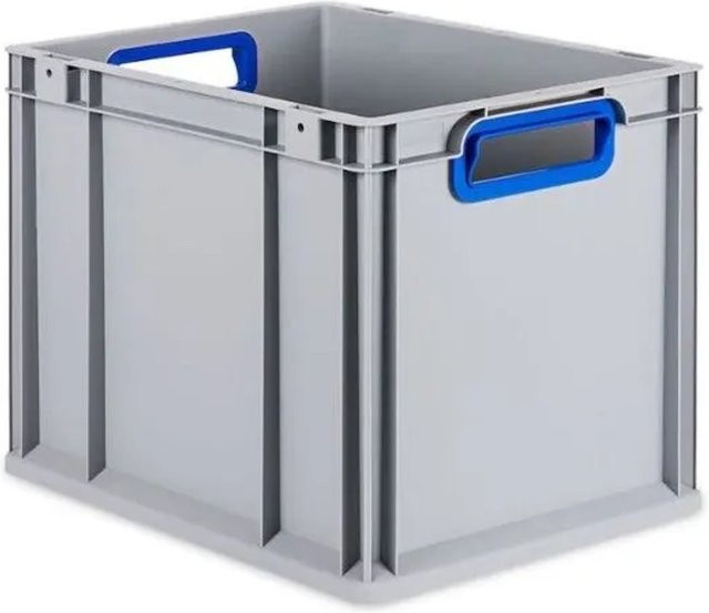 PROREGAL Eurobox Nextgen Color Transportbox mit Griffen, Blau, H x B x T: 40 x 32 x 30 cm, 30 Liter, Offen mit glattem Boden - Bild 1
