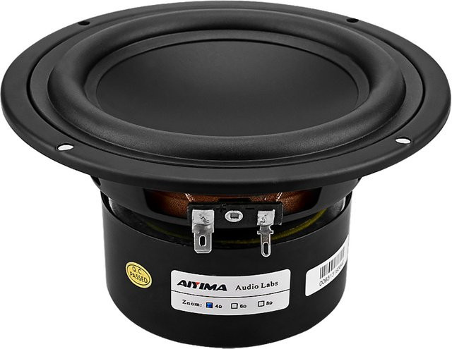Aiyima 5,25 Zoll Subwoofer Lautsprecher mit 40W Leistung in Schwarz für Heimkino und DIY Audio-Projekte - Bild 1