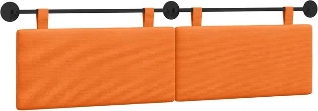 vidaXL Hängendes Kopfteil aus Cordstoff in Orange, Breite: 170 cm, Höhe: 55 cm, Tiefe: 5 cm - Bild 1