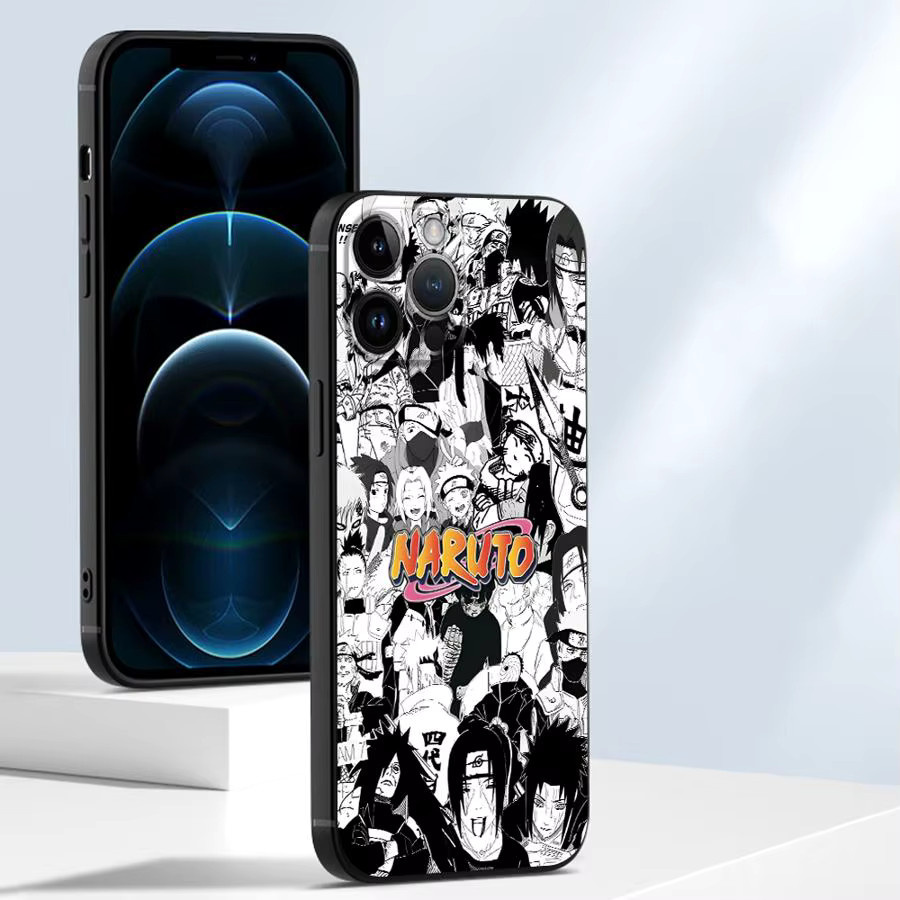 Weiche Handyhülle im Naruto Uchiha Itachi Design für iPhone Modelle in Schwarz und Multicolour - Bild 3