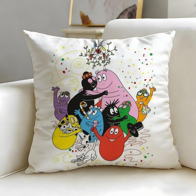 Barbapapa Kissenbezug von ZX Blanket, weiß, quadratisch, B/T/H: 30 x 30 x 1 cm - Bild 1