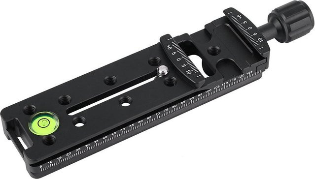 Shoemst FNr 140 Mehrzweck-Schnellwechselplatte mit 140 mm Schiene und Nodal Slide aus Aluminiumlegierung in Schwarz - Bild 1