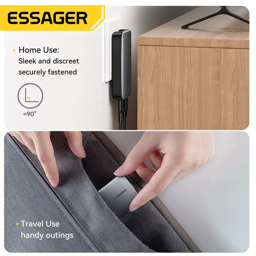 Essager 65 W GaN Reiseladegerät mit Quick Charge 4.0 PD3.0 PPS und USB-C für iPhone, Samsung und MacBook - Bild 5