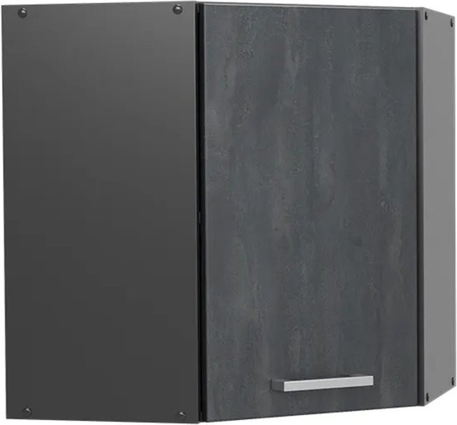 Vicco Eckhängeschrank R-Line Küchen-Eckschrank Schwarz Anthrazit Beton matt Breite: 57 cm - Bild 2