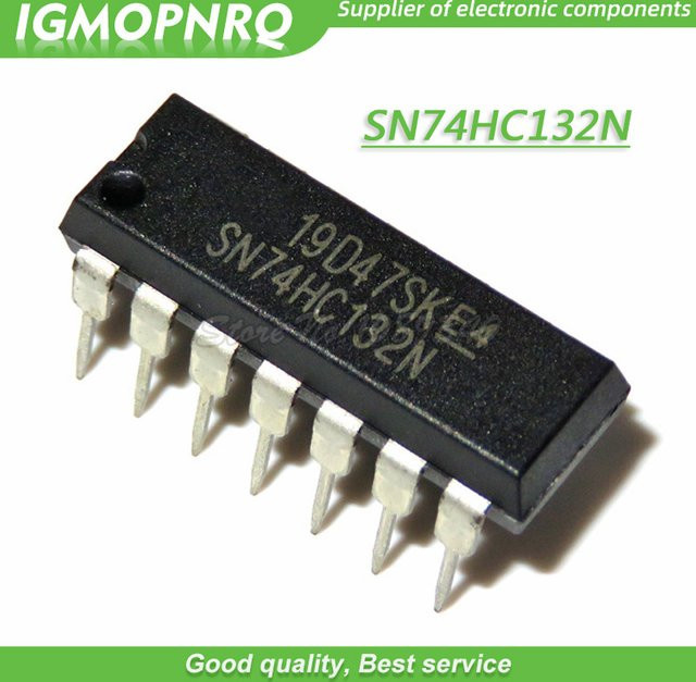10er Set 74HC132N Quad 2-Input NAND Schmitt Trigger Logik-Gatter DIP-14 in Schwarz - Bild 1