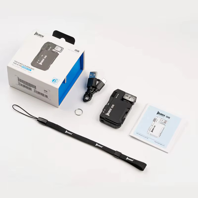 WUBEN G5 Mini EDC-Licht, ultraleichte Taschenlampe in Schwarz mit 400 Lumen, magnetischem Schwanz und 180 Grad drehbarem Kopf - Bild 4