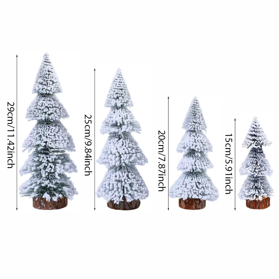 Runtowo Mini-Weihnachtsbaumschmuck für Tischdekoration und Weihnachtsfeier - Bild 3