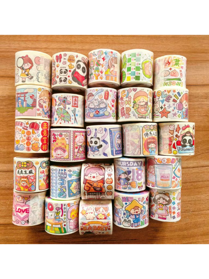 Douya Jiang Washi Klebeband-Set in Multicolour für Planer und Geschenkverpackungen mit 200 cm und 50 cm Länge - Bild 2