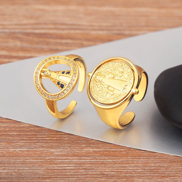 Nidin Ringe, Kupfer, Zirkonia, Unisex - Bild 1