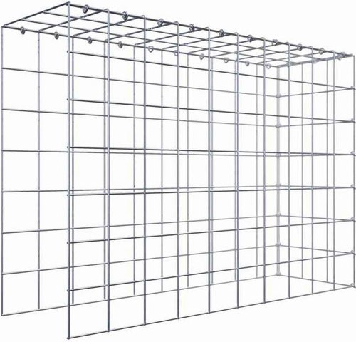 Gabiona Anbaukorb Typ 4 aus Stahl in Silbergrau, B/T/H: 70 x 100 x 30 cm - Bild 1