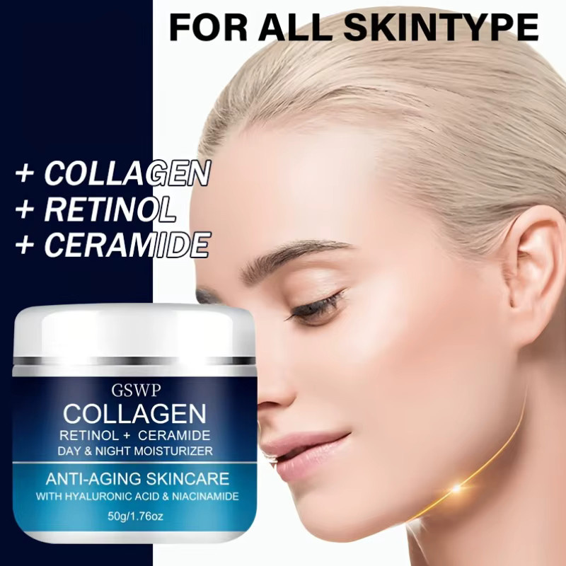 GSWP Kollagen Tag- und Nacht-Feuchtigkeitscreme mit Retinol und Ceramiden, 50g/100g - Bild 2