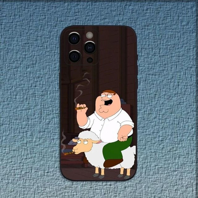 F-Familie Lustiger Kerl Handyhülle für iPhone 11 bis iPhone 16 Pro Max, weiche Schutzhülle in Schwarz und Multicolour - Bild 1