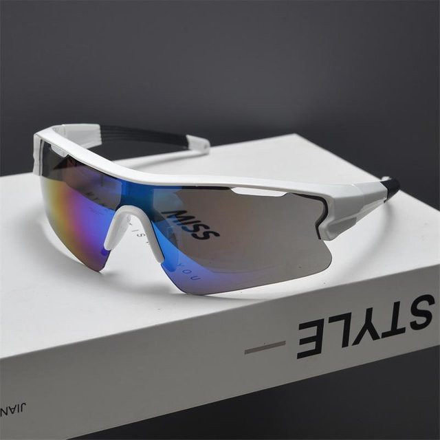Yiran Health & Beauty Sonnenbrille, oval, Unisex, Vollrand, Kunststoff, weiß - Bild 1
