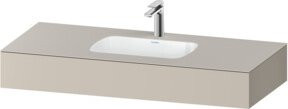 Duravit Qatego Einbauwaschtisch-Möbel-Set mit einem Ausschnitt und Überlauf, B/T/H: 120 x 55 x 17 cm - Bild 1