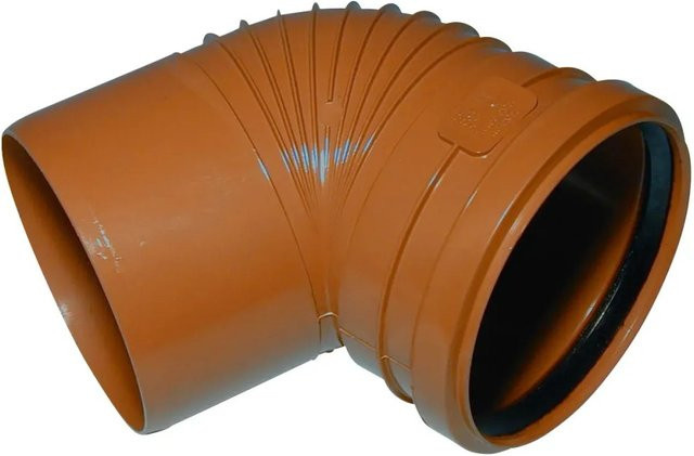 Marley Kanalgrundrohr-Bogen 87,5 Grad DN 110 in Orange - Bild 1