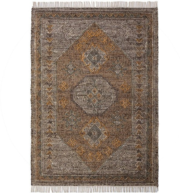 Flachgewebe-Teppich Kelim-Orient Kadima Design in Natur und Beige aus Jute, B/T: 140 x 200 cm - Bild 1