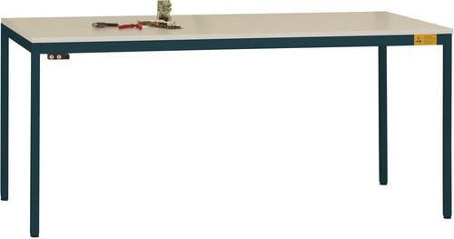 Manuflex UNIDESK ESD-Arbeitstisch LD1116.7016 mit Kunststoffplatte und Gestell in Anthrazit, B/T/H: 200 x 80 x 70 cm - Bild 1