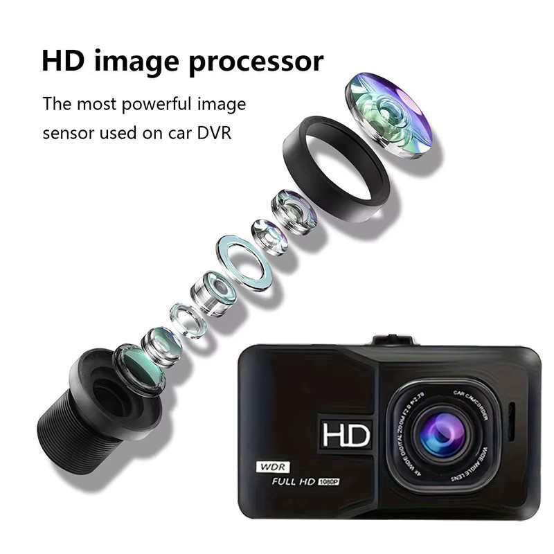 KVANNO Dashcam Full HD 1080P mit Ultraweitwinkel, Nachtsicht und G-Sensor in Schwarz - Bild 4