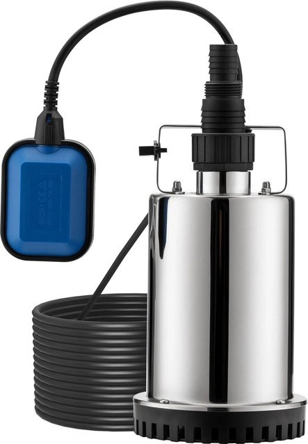 Wiltec Tauchpumpe Schmutzwasserpumpe 7500L/H 400W in Silber - Bild 1
