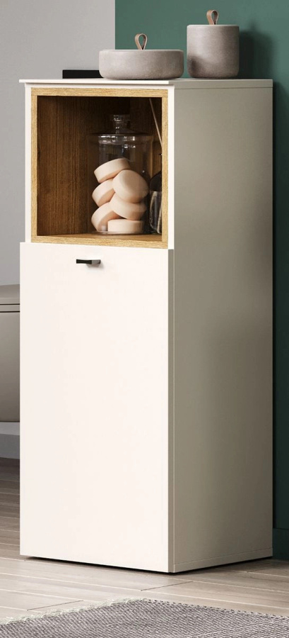 Badezimmer Kommode Jardins von TOP.FURN in Kaschmir Sand und Eiche, B/T/H: 40 x 40 x 95 cm - Bild 1