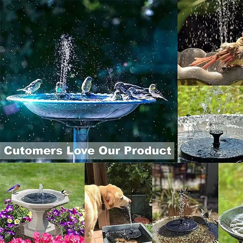 Solar Brunnenpumpe Set mit Solarpanel für Garten und Vogelbad in Multicolor - Bild 5