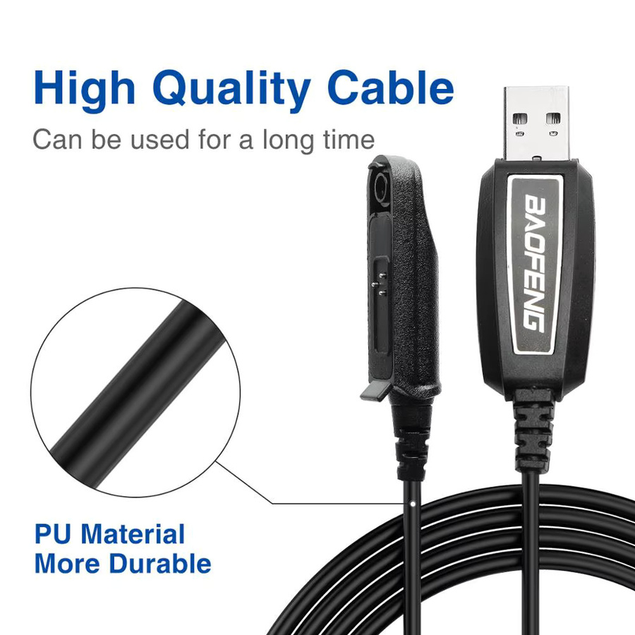 Baofeng USB-Programmierkabel für UV-9R Pro Plus XR mit PL2303 Chip in Schwarz - Bild 3