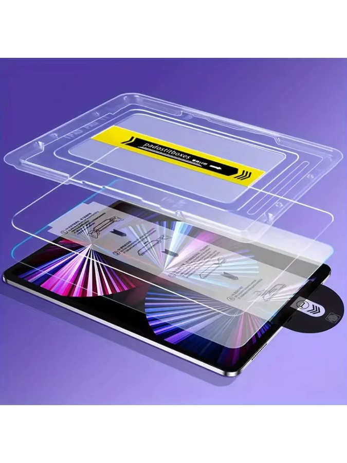 Apple iPad Displayschutz-Set aus gehärtetem Glas, transparent, passend für iPad Pro, Air und Mini Modelle - Bild 6