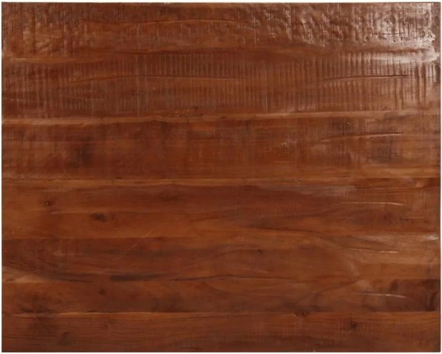 vidaXL Tischplatte aus Massivholz in Braun, Rechteckig, Rustikal, Naturbelassen, B: 90 cm, T: 80 cm, H: 2,5 cm - Bild 1