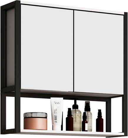VCM Spiegelschrank Edino in Weiss mit LED-Beleuchtung, B/T/H: 60 x 17 x 60 cm - Bild 1