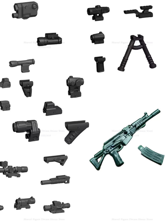 ArmyArms Waffenzubehör-Set, Schwarz, 1/50 Maßstab, Zubehör - Bild 3
