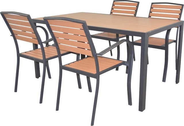 5-teilige Garten-Sitzgruppe Tabea von Möbel direkt online in Schwarz aus Metall und Kunststoff - Bild 1
