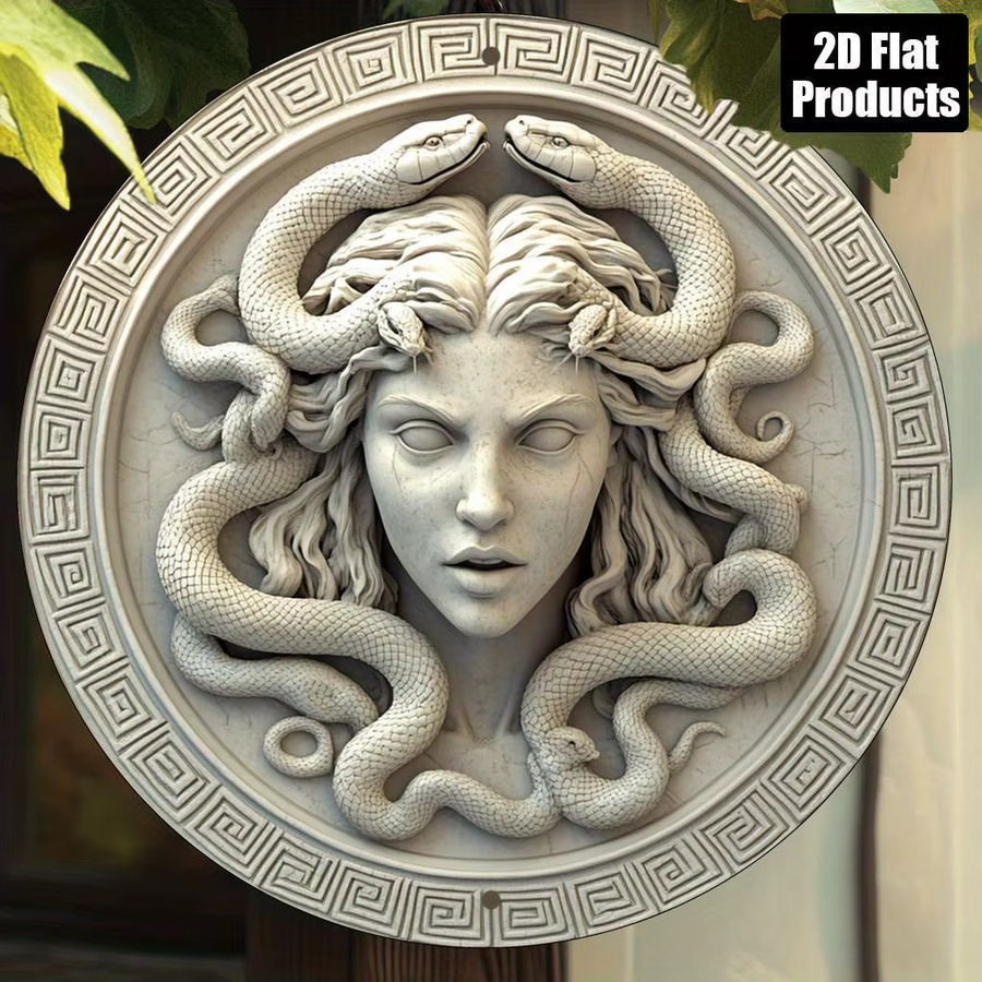 Rundes Aluminiumschild Medusa Vintage-Dekoration von Potdemiel, Durchmesser: 20 cm - Bild 2