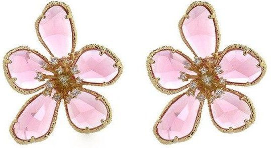 Lucky Star Jewelry Ohrstecker, Kristall, rosa, Damen - Bild 1