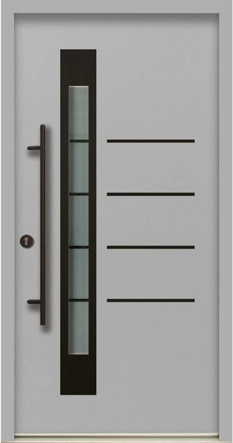 Splendoor Thermospace Haustür Berlin Prime modern mit Glaseinsatz, Farbe Grau-Schwarz, B/H: 100 x 210 cm - Bild 1