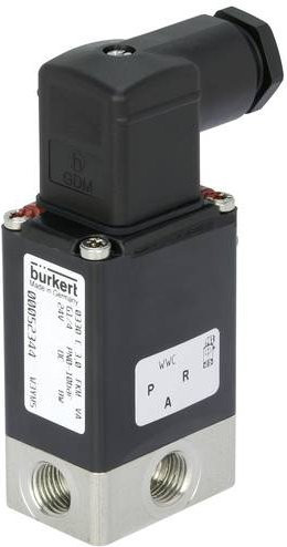 Bürkert Magnetventil 347024 0330 in Schwarz mit 24V Spannung - Bild 1
