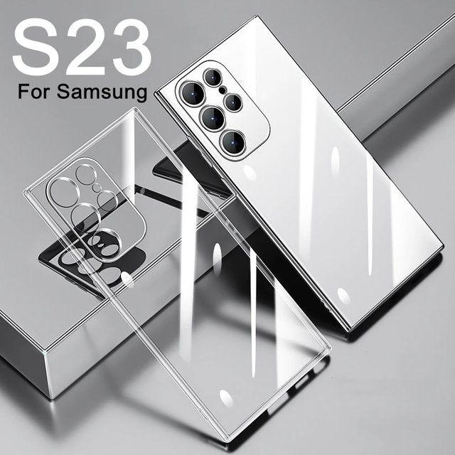 Luxus Silikon Hülle für Samsung Galaxy S25 S24 S23 S22 S21 Ultra Plus FE in Transparent - Bild 1